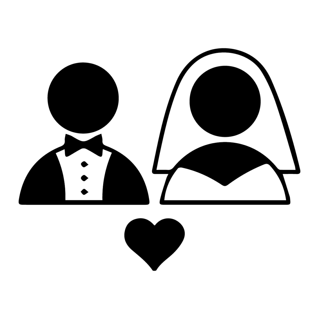 Жених и невеста иконка